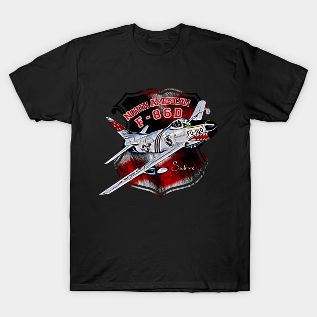 North American F-86D T-Shirt by aeroloversclothing